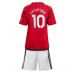 Manchester United Marcus Rashford #10 Barnkläder Hemma matchtröja till baby 2023-24 Kortärmad (+ Korta byxor) Billigt